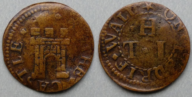 Rotherhithe, T H (I) AT THE CASTLE farthing token